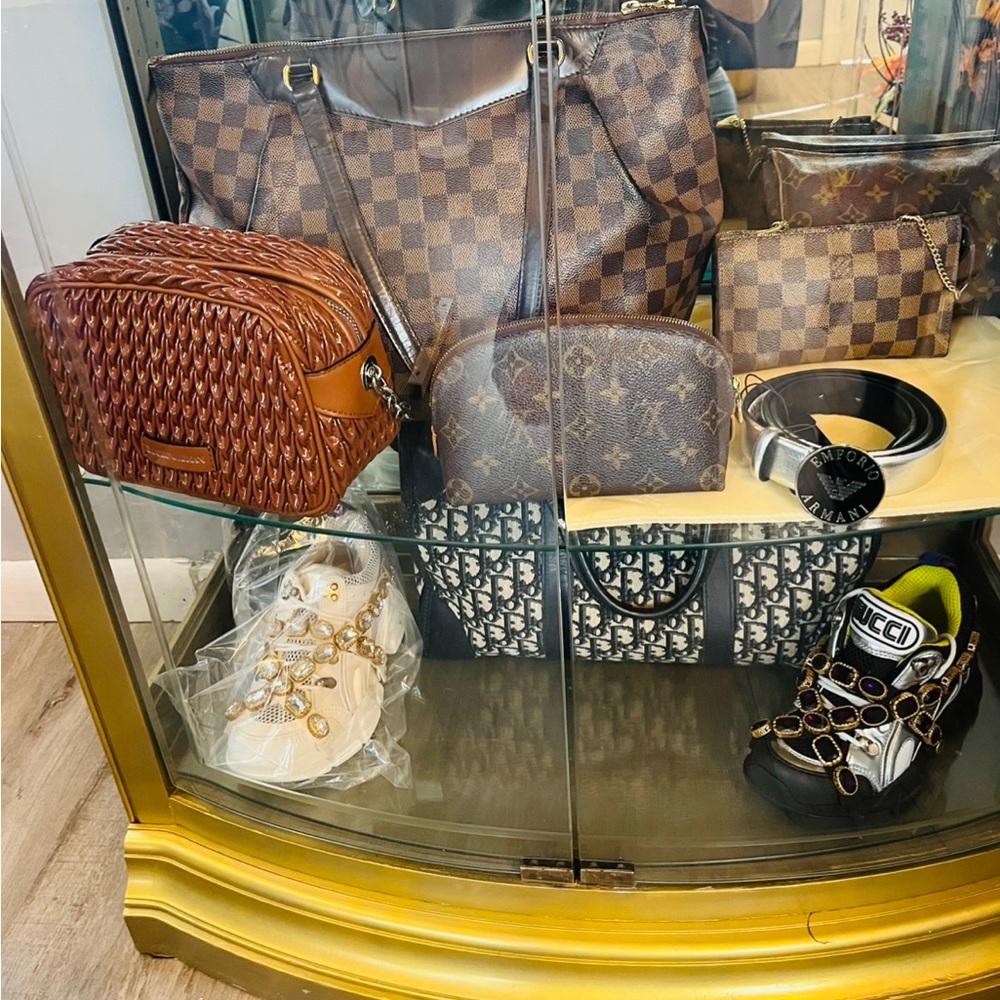 Authentic purses and Gucci sneakers! I’m willing to trade too